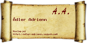Ádler Adrienn névjegykártya